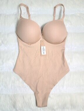 SKIMS Ultimate Thong Bodysuit Cream Clay Large Women NEW
